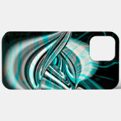 Silvery gebogen golvend onder cyaangroene rook op  Case-Mate iPhone case (Achterkant (horizontaal))