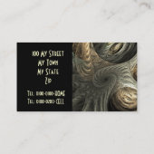 Silvery Gold Tunnel Fractal Profile Card Visitekaartje (Achterkant)