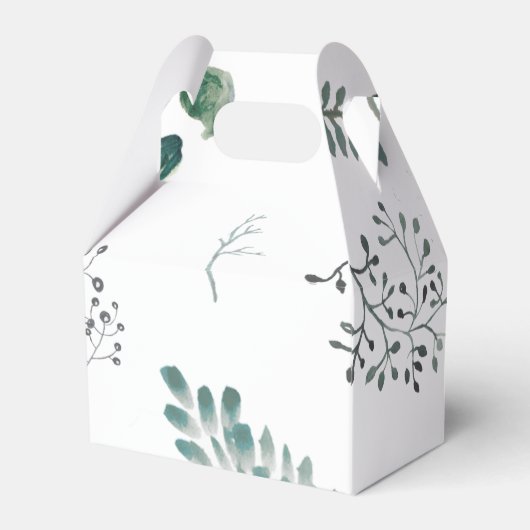 Silvery Green Eucalyptus Wedding Bedankdoosjes (Achterkant)