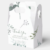 Silvery Green Eucalyptus Wedding Bedankdoosjes (Geopend)