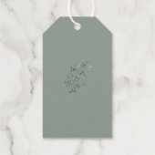 Silvery Green Eucalyptus Wedding Cadeaulabels (Achterkant)