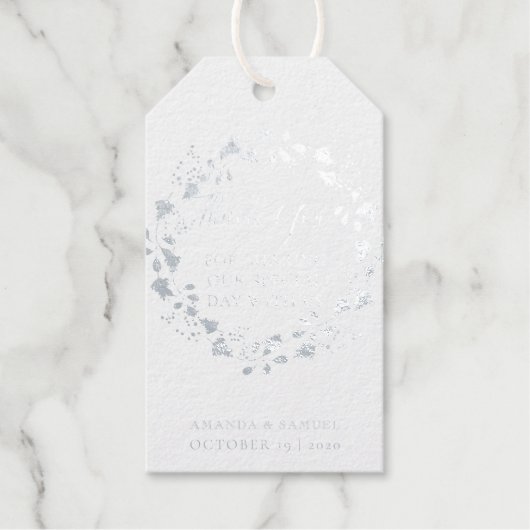 Silvery Green Eucalyptus Wedding Cadeaulabels (Voorkant)