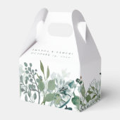 Silvery Green Eucalyptus Wedding Favor Box Bedankdoosjes (Achterkant)