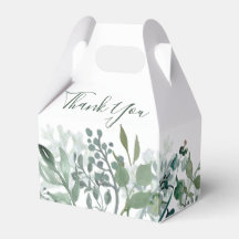 Silvery Green Eucalyptus Wedding Favor Box