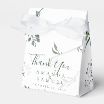 Silvery Green Eucalyptus Wedding Favor Box