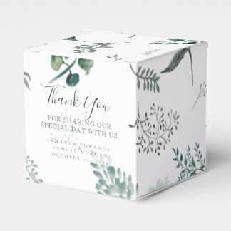 Silvery Green Eucalyptus Wedding Favor Box Bedankdoosjes