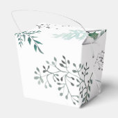 Silvery Green Eucalyptus Wedding Favor Box Bedankdoosjes (Achterkant)