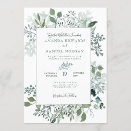 Silvery Green Eucalyptus Wedding Kaart