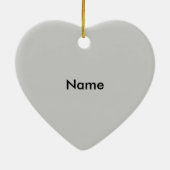 Silvery Heart Lock aangepaste ornamenten (Achterkant)