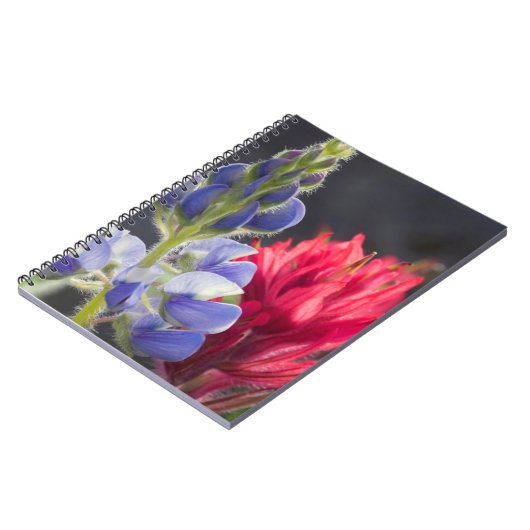 Silvery Lupine, Lavender Paintborstel Notitieboek (Linkerzijde)