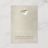 Silvery Pearl Seashell Ketting Display Kaart Visitekaartje (Voorkant)