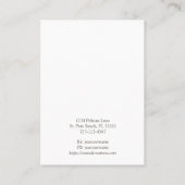 Silvery Pearl Seashell Ketting Display Kaart Visitekaartje (Achterkant)