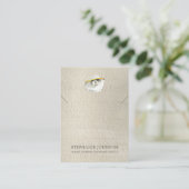 Silvery Pearl Seashell Ketting Display Kaart Visitekaartje (Staand voorkant)