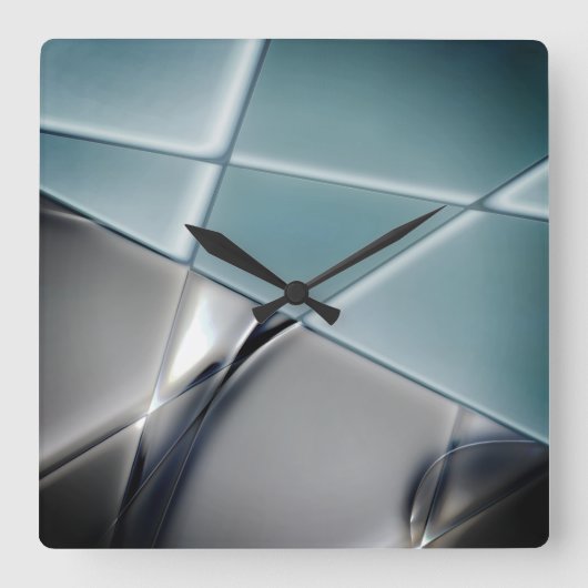 Silvery rechthoek trapezoïden verwisselbare achter vierkante klok (Voorkant)