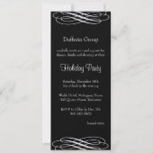 Silvery Ribbons Holiday Party Uitnodiging (Voorkant)