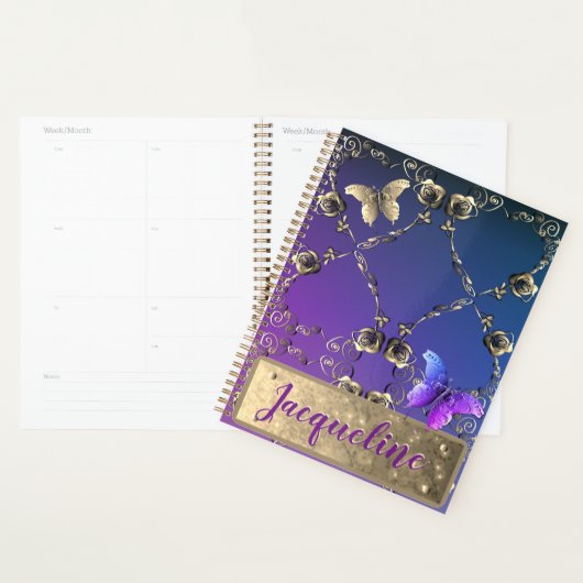 Silvery Rozen met naam Planner (Display)