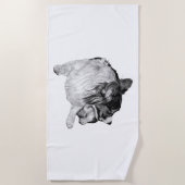 Silvery Shade Corgi Strandlaken (Voorkant)