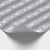 Silvery Snowflakes Cadeaupapier (Hoek)