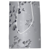 Silvery Snowflakes Medium Cadeauzakje (Voorkant)