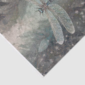 Silvery Sparkle, Midnight Wings Dragonfly Tissuepapier (Detail)