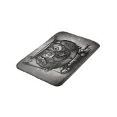 Silvery Steampunk Cauldron met  Magic Sigil Badmat (Gekanteld)