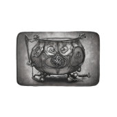 Silvery Steampunk Cauldron met  Magic Sigil Badmat (Voorkant)