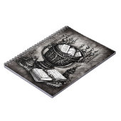 Silvery Steampunk Cauldron Spellbooks and Potions Notitieboek (Linkerzijde)
