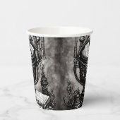 Silvery Steampunk Cauldron Spellbooks and Potions Papieren Bekers (Links)