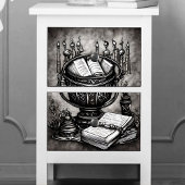 Silvery Steampunk Cauldron Spellbooks and Potions Tissuepapier