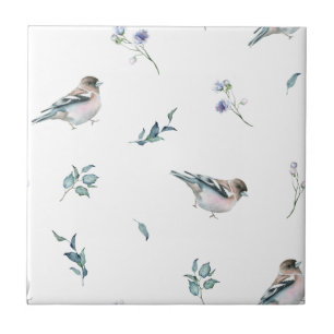 Silvery Vining Leaves Naadloze keramische tapijten Tegeltje