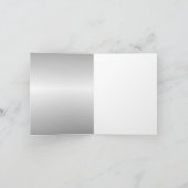 Silvery White Bride & Groom Silhouette Note Kaart (Binnen)