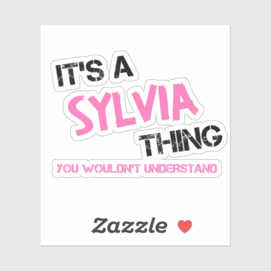 Silvia dat je naam niet zou begrijpen sticker (Vel)