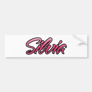Silvia faded roze Aufkleber-Sticker Bumpersticker