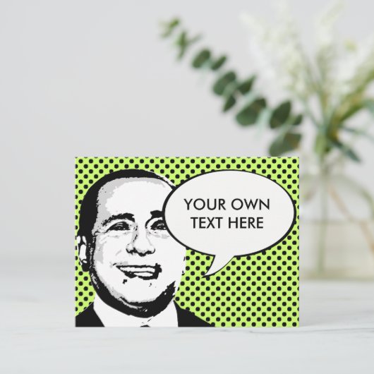 Silvio Berlusconi Briefkaart (Staand voorkant)