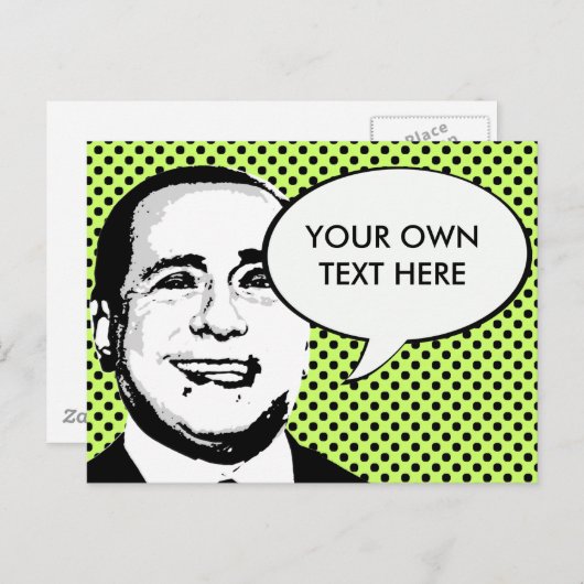 Silvio Berlusconi Briefkaart (Voorkant / Achterkant)