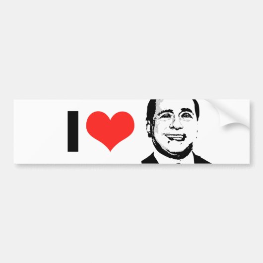 Silvio Berlusconi Bumpersticker (Voorkant)
