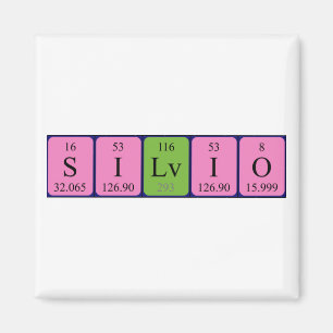 Silvio periodieke table name magnet