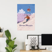 Silvretta Montafon Skigebied Reisposter Poster (Thuiskantoor)