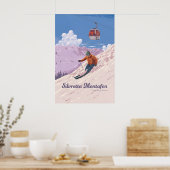 Silvretta Montafon Skigebied Reisposter Poster (Keuken)