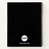 SIM in het Blauwgroen op zwart Notitieboek (Achterkant)
