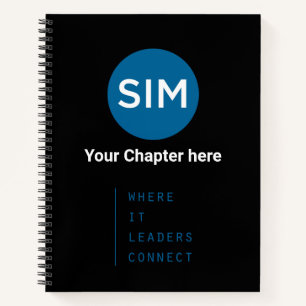SIM in het Blauwgroen op zwart Notitieboek