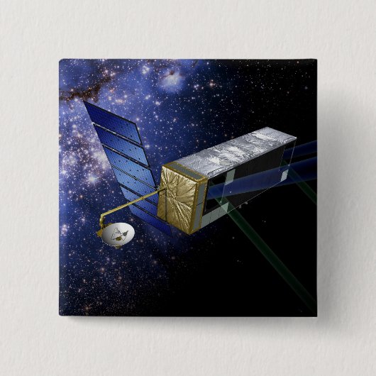 SIM PlanetQuest Vierkante Button 5,1 Cm (Voorkant)