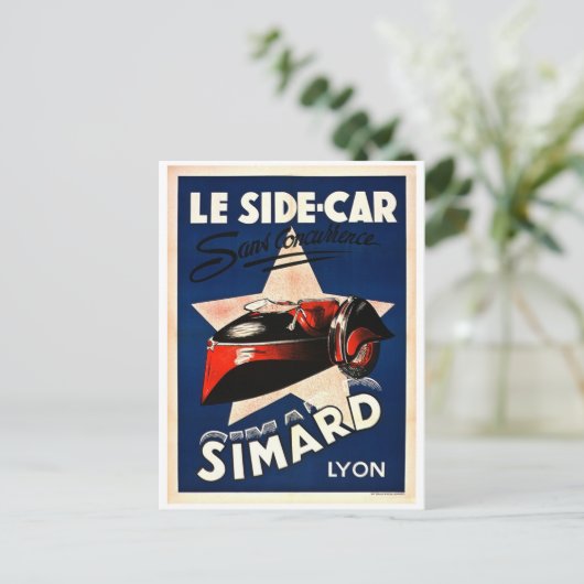 Simard - Le Side Car Briefkaart (Staand voorkant)