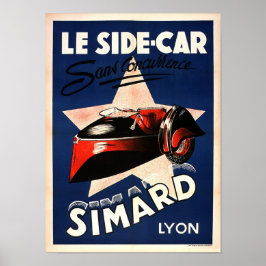 Simard Le Side Car  Frans Adverteren Poster