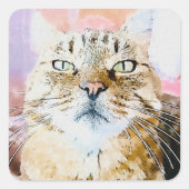 Simba the Striped King Vierkante Sticker (Voorkant)