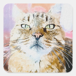 Simba the Striped King Vierkante Sticker