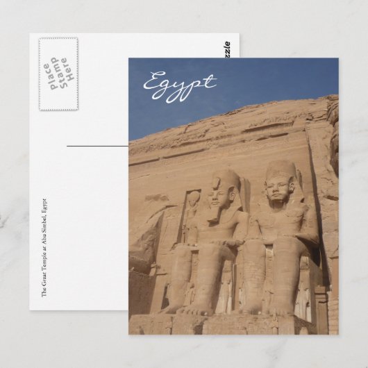 Simbel egypte briefkaart (Voorkant / Achterkant)