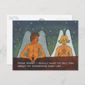 Simberg Two grappige engelen CC0613-kerstBriefkaar Feestdagenkaart (Voorkant / Achterkant)