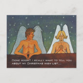 Simberg Two grappige engelen CC0613-kerstBriefkaar Feestdagenkaart (Voorkant)