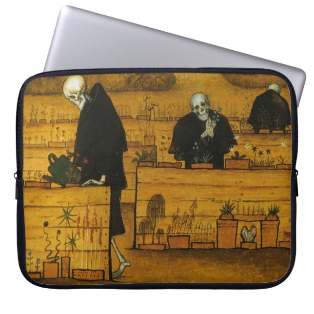 Simberg's tuin van de laptop ter dood laptop sleeve (Voorkant)